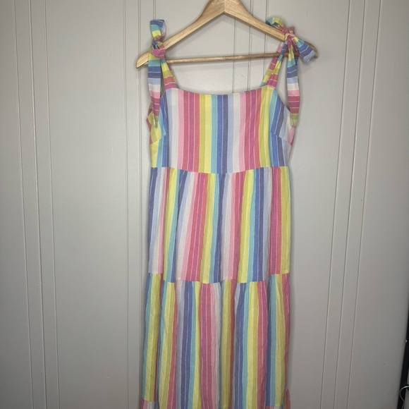 Draper James Multicolor Striped Maxi Dress - Picture 8 of 12